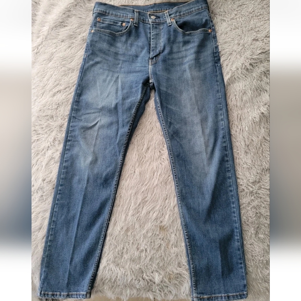 Vintage Y2k Levi's  502 Jeans 34x30 Dark Blue Wash Denim Straight Leg Mid Rise